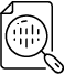 Icon of magnetic glass for inspection and bigger view